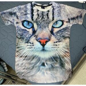 Mr. 1991 Inc & Miss Go Kitty Cat Double Sided Graphic Shirt Size Medium